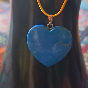 Blue Heart Pendant Necklace